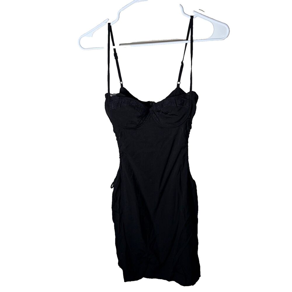 Princess Polly Dress Women's 4 Cut Out Black Mini Sleeveless Cami Bra Cups